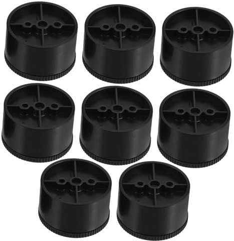 NUOBESTY Pieds De Nivellement pour Meubles Réglables en Plastique, Pieds De Nivellement Ronds 3 Cm, Lot De 8 Pièces, pour Bureau Et Chaise, Usage Intérieur Polyvalent