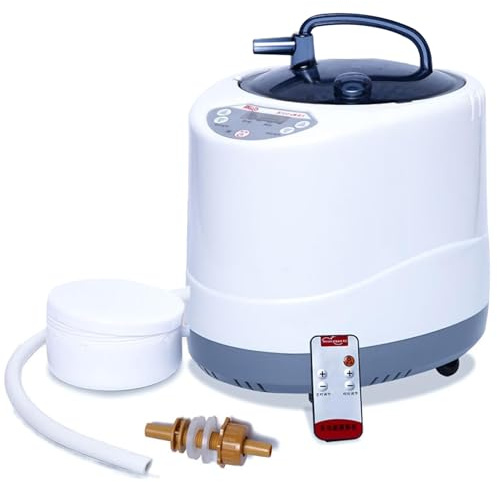 Sauna Generator mit Thermostat, 2000W Tragbare Begasungsmaschine mit Fernbedienung, Sauna Dampfgarer für Große Holzfass-Dampfbäder, Körpertherapie-Dampfgarer mit Timer