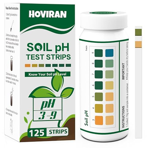 Soil pH Test Kit-125 Soil pH Test Strips (3-9 Range) for Gardens Lawns | Quick & Accurate Soil Testing Paper for Grass Flower Vegetable Compost Plants