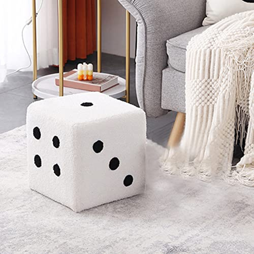 Aoresac Weicher Würfel-Fußhocker mit Dickem Schaumstoff, Stilvolles Würfeldesign, Fußhocker für Zuhause, Wohnzimmer, Schlafzimmer, Ankleidezimmer, Schuhsitz (29x29x25cm)