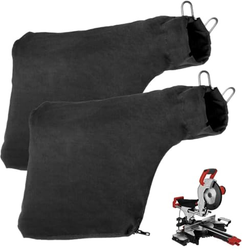 ZHAOYCSH Dust Bag for Model 255 Miter Saw | 2-Pack Black Sawdust Collection Bags with Zipper & Reinforced Wire Stand for Effortless Dust Disposal | Durable Mitre Saw Accessories Designed