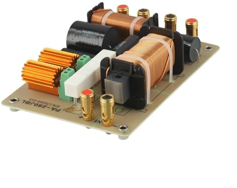 400W Audio-Frequenzteiler für 38.1 cm Lautsprecher - 2-Wege-Frequenzweiche mit 2500Hz Reaktion, kompatibel mit 4-8 Ohm Hochtöner und Bass-Systemen