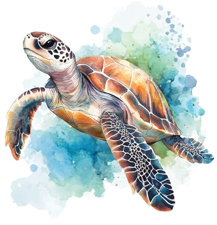 yabaduu Schildkröte Wandtattoo 20x20cm für Kinderzimmer Ozean Wandsticker | Meerstiere Wandaufkleber Deko für Mädchen Jungen Badezimmer Fenster Fliesen selbstklebend als Dekoration wasserfest Y003-01