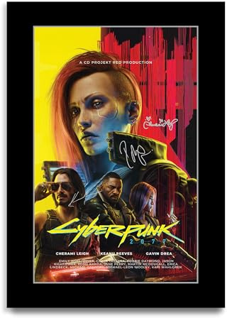HWC Trading Cyberpunk 2077 Geschenke: Gedrucktes, signiertes Autogrammbild für Videospiel-Fans und Gamer (ID-002995) - A4 Nur Druck