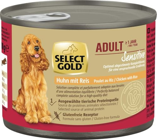 Select Gold Hund Sensitive Huhn+Reis 6x200g