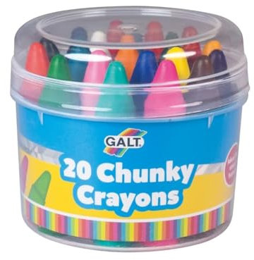 Galt Toys, Chunky Crayons - 20 Pieces, Easy to Hold Crayons for Kids, Ages 3 Years Plus