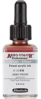 Schmincke - AERO COLOR® Professional - finest-fluid, high-color acrylic paint for acrylic painting, airbrush, mixed media, acrylic ink, AERO VISION gold-red - 28 ml