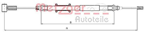 Seilzug Feststellbremse hinten METZGER passend für CITROEN JUMPER II