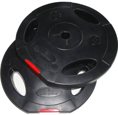 BODYPOWER 10Kg Tri Grip Vinyl Standard Weight Plates (x2)
