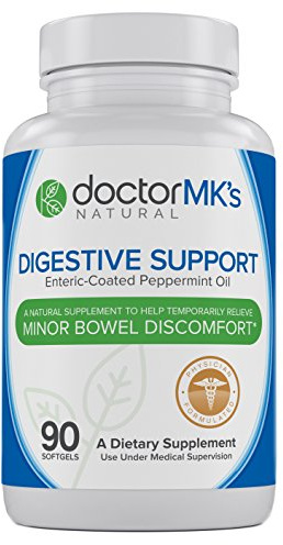 IBS Relief Supplement by Doctor MK's®, 90 Capsules of Enteric Coated Peppermint Oil, Irritable Bowel Syndrome, Digestive Support Formula