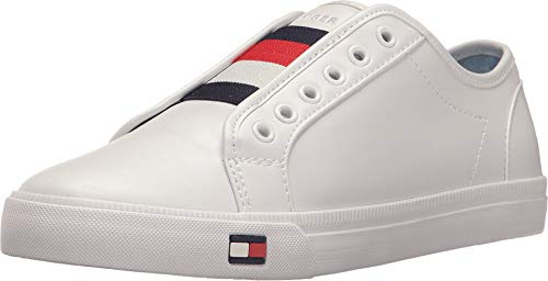 Tommy Hilfiger Tenis Anni sin cordones para mujer, Blanco, 5.5 | Zapatos casuales