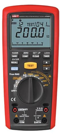 UNI-T UT505B Serie UT505 Mano Tester di Resistenza di Isolamento, 50V/100V/250V/500V/1000V, 1mA
