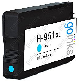 Go Inks 1 Cyan Ink Cartridge to replace HP 951C (XL Capacity) Compatible/non-OEM for HP Photosmart Printers