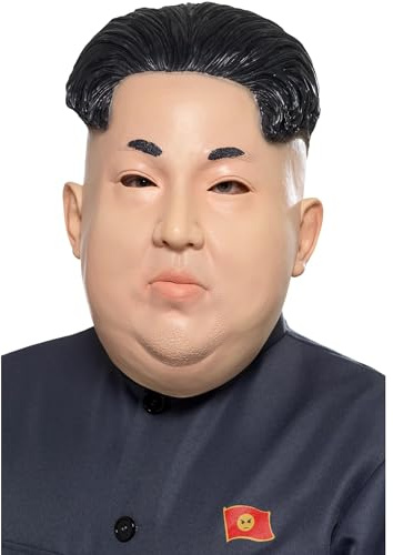 Smiffys Dictator Overhead Mask, Flesh Latex, Icons & Idols Fancy Dress, Adult Dress Up Masks