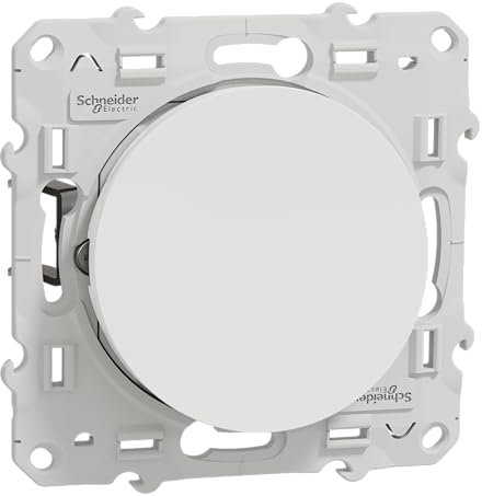 Schneider Electric S525204 Odace, interrupteur va-et-vient, 10 AX, Connexion rapide, Blanc Odace, va-et-vient Blanc, 10 A à griffes