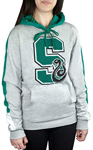 Harry Potter Hogwarts Slytherin S Patch Unisex Grey Logo Premium Hoodie/Sweater