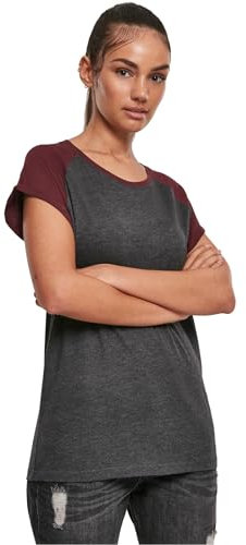 Urban Classics Ladies T-Shirt Contrast Raglan Tee, lässiges Raglan T-Shirt für Frauen, Regular Fit, erhältlich in vielen Farben, Größen XS-5XL