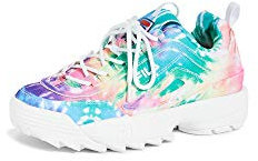 Fila Damen Disruptor Ii Batikfärbung Sneaker, Multi/Weiß/Weiß, 36 EU