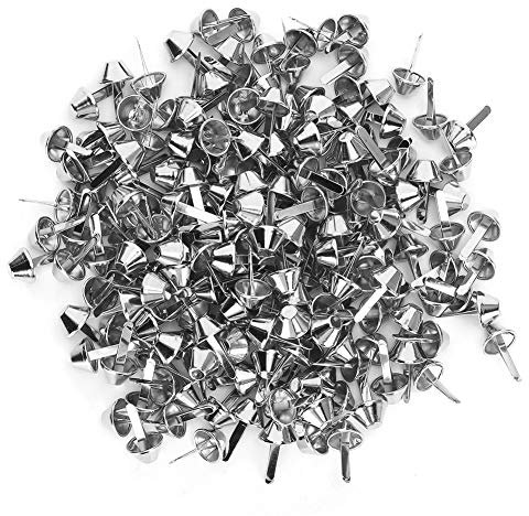 200 Stücke Taschenfüße Standfüße Platte unten Ohrstecker Tasche Füße 12mm Flachkopf Nieten Bodennägel für Taschen und Rucksäcke