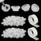 Lash Glue Ring Glue Cup [200PCS] with 2 Slots for Lash Extension Supplies, Lash Glue Holder, Blossom Ring Cup with 2 Rolls Glue Point, Volume Fan Eyelash Extensions Supplies, Lashing Supplies Kit