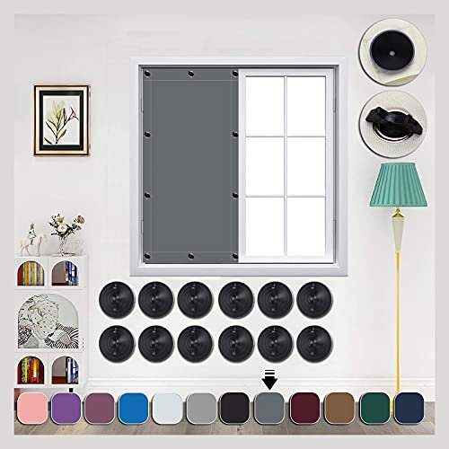 AIYOUVM Dachfenster verdunkelung ohne Bohren 97x100cm Without Drilling, with Suction Cups, Sonnenschutz Fenster Saugnapf Verdunkelungsrollo für Velux Oberlichter