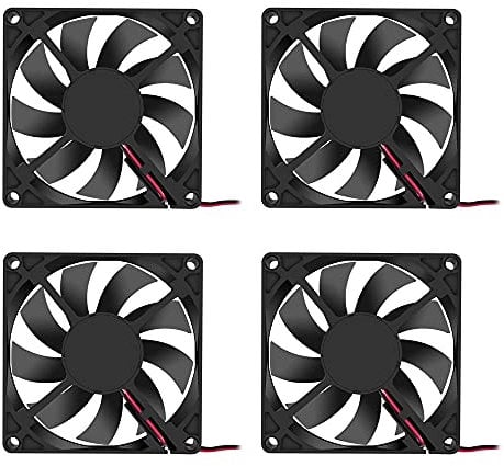 4PCS 24V 80x80x15mm Fan 2Pin DC 8015 Brushless Cooling Case Fan for Cooling PC Computer Case CPU Radiator Cooler Fan 2Pin