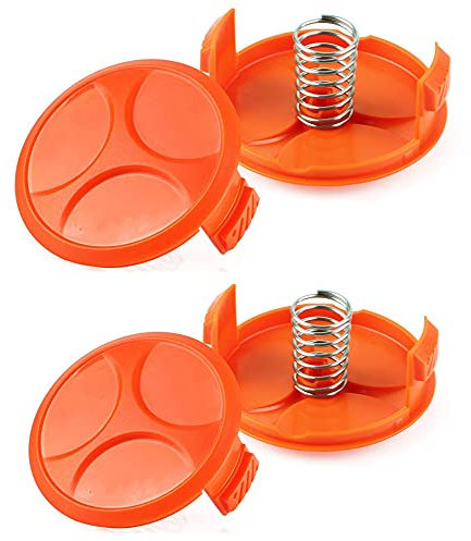 Spool Caps, Federn Ersatzteile Zubehör Kompatibel Ersatz Spool Cap Covers mit Frühling, ABS Material Stark und langlebig Spulenkappen für AFS Trimmer Spool, Black-Decker, RC-100-P Rasenmäher (4Stück)