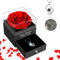 SANOTO Rosa Stabilizzata Vera con Collana, Idee Regalo Donna Fidanzata Compleanno Anniversario Matrimonio San Valentino Natale Festa Della Mamma