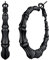 U7 40mm schwarze Creolen Ohrringe für Frauen Mädchen Edelstahl Bambus Design Hoop Ohrringe Runde Kreis Ohrringe Ohr Modeschmuck Hoop Earrings für Beste Freundin