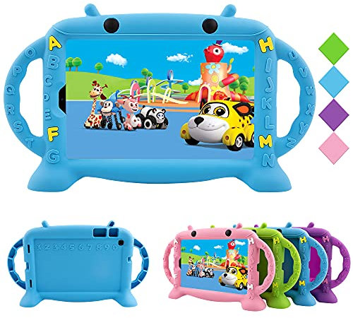 CHIN FAI Funda para Samsung Galaxy Tab A 8.4 SM-T307 (2020) - Funda Protectora de Silicona a Prueba de Golpes para niños, Suave, autoportante y con Asas