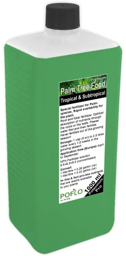 POFLO Engrais professionnel pour palmiers et racines - 1 L XL - Pour plantes en pots et parterres