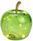 Wurm Dekoleuchte Apfel (XS) Glas, hellgrün, Apfel Lampe mit LED Lichterkette, Dekolampe, Tischleuchte, Apfellampe