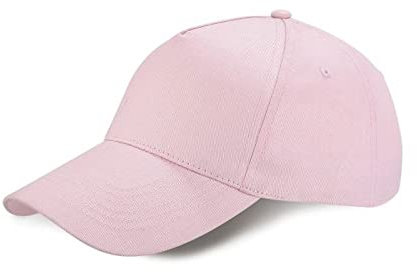 Generico Stock 10 Pezzi Cappello in Cotone Vari Colori Visiera Rigida Regolabile | Cotone 100% | 10 Cappelli Cappellini per GITA Festa Party Vacanza Colonia (Rosa)