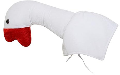 Toyvian Weißer Gänsehut aus Plüsch, Kreativer Kostümhut für Partys