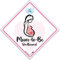 Panneau « Mum to Be », « Bump On Board », « Pregnant Lady » - Panneau de voiture pour femme enceinte - 14 cm x 14 cm x 2 cm
