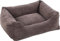 Flamingo Hundebett Velluto Rechteckig Braun – A: 80 cm, B: 67 cm, C: 22 cm, Waschbar, Antislip, Zart und Stilvoll, Passt In Jedes Interieur!