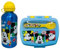 Set pranzo per bambini 2 pezzi Topolino Disney, borraccia in alluminio e portamerenda con posate, bottiglia 560 ml e contenitore portapranzo con forchetta e cucchiaio