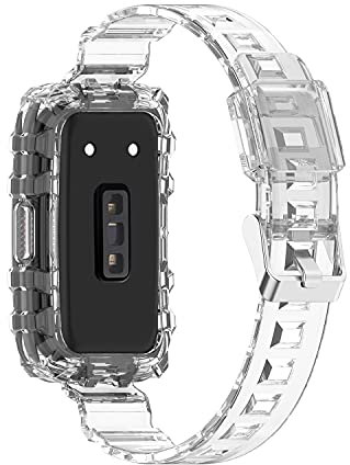 INF Transparentes Armband mit Uhrengehäuse für Huawei Band 7/6/6 Pro, Honor Bnad 7/6