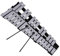 Klappbares Glockenspiel mit 30 Tönen, Holzrahmen, Aluminiumstab, Schlaginstrument Glockenspiel Set
