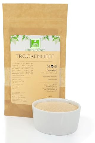 Trockenhefe - Instant Backhefe 250g von der Grünen Essenz - getrocknet - für Brot, Brotteig, Pizza - Backhefe zur sofortigen Verwendung - Hefe - vegetarisch - vegan (250 Gramm)
