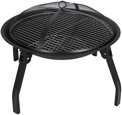 TEmkin Parrilla portátil para Barbacoa, pie Plegable de Acero Inoxidable, Equipo para Parrilla, Accesorios para Asar Carne al Aire Libre