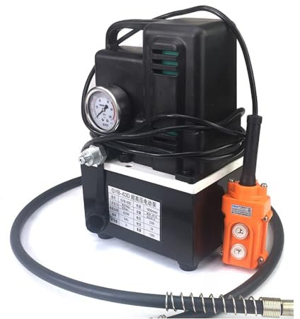 LENDISIY Pompe hydraulique électrique, 700 bar, avec valve magnétique, groupe hydraulique, moteur hydraulique, pompe 1200 W