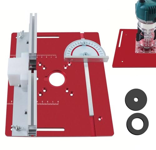 Inserto da tavolo per fresatrice | Router da tavolo per lavorazione del legno con guida per mitra | Taglio tavolo da incisione scorrevole liscio per studio domestico