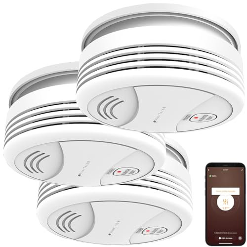 VisorTech Brandmelder WLAN: 3er-Set WLAN-Rauchwarnmelder, weltweite App-Benachrichtigung, 85 dB (Rauchmelder-Sensoren, Sprachgesteuerter Rauchmelder, Tablet Halterung)