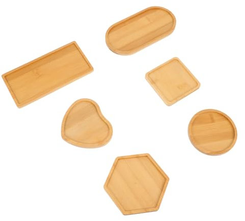 SEWOART Mosaik Holztablett Selbstgemacht 6 Stück Verschiedene Formen Tablett Selbstgemacht Zubehör Für Hausdeko Geschenk