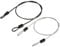 TOP-VIGOR 2Pcs Security Steel Cable, 2.5mm x 0.5m / 1.64ft Coated Safety Wire Rope Double Loop Flexible Security Cable Lock for Outdoor Travel Luggage Bike, Transparent, Black