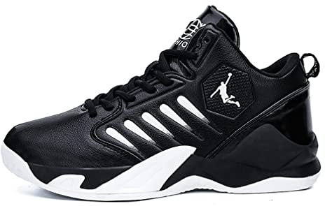 Xuanke Basketballschuhe Herren Damen Mode Sportschuhe Walkingschuhe Leicht Sneaker rutschfest Verschleißfest (39,Schwarz)