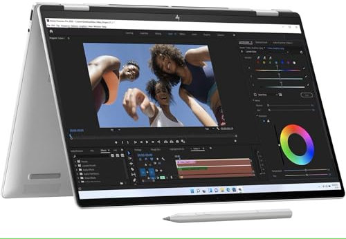 HP Envy x360 16 2-in-1 Laptop With Pen | Intel Core Ultra 7 155U | AI Enhanced | 16 GB RAM | 512 GB SSD | 2K (1920 x 1200), Touch screen | Windows 11 Home | Glacier silver | 16-ac0008na