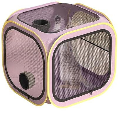 Secador Mascotas En Caja | Habitación De Secado - Secador Portátil para Mascotas Anti-Pelos Volantes Jaula para Gatos Cachorros Pequeños Grandes Fuera De Casa