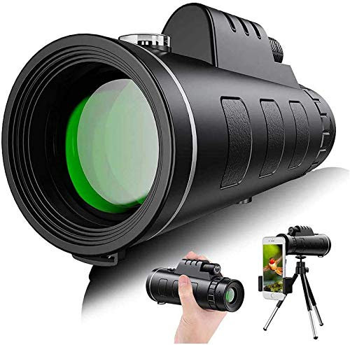 Monocular Telescope, Monocular Telescope for Adults Kids, 40x60 High Power Monocular Telescope with Smartphone Holder, BAK4 Prism Waterproof Monoculars Scope with Tripod for Hunting Camping Trave